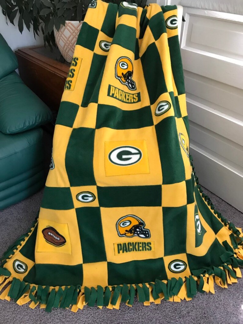 GREEN BAY PACKERS Fleece Blanket green bay packers throw Etsy
