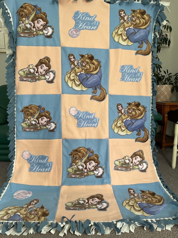 BEAUTY and the BEAST FLEECE Blanket Etsy