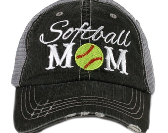 Free Shipping - Softball MOM Women's Trucker Hat - KDC-TC-112