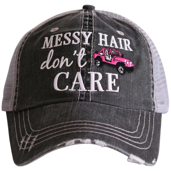 Messy Hair Don't Care Women's Trucker Hat