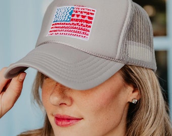 American Flag Foam Trucker Hat