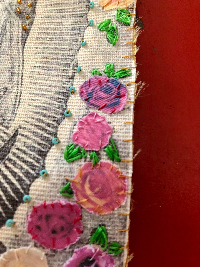 Mary of Guadalupe Hand Stitched Wall Hanging Diana D Darden Etsy