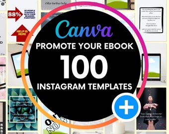 Instagram Templates to Promote Ebook Canva Template Fully Editable