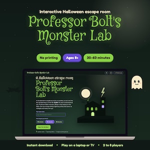 Wetenschappelijk escape room-spel: Monsterlab STEM Halloween-activiteit voor kinderen en klaslokalen (Key Stage 1)