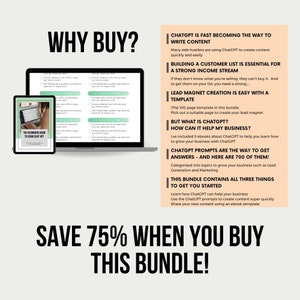 chatgpt prompts book bundle. Save 75% when you buy my bestselling canva ebook template with 700 chatgpt promps and 5 chatgpt ebooks.