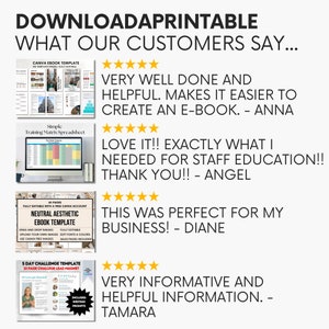 Organization printables with 5 star reviews. Very well done and helpful, makes it easier to create an ebook. anna. Love it Exactly what I needed for staff education. angel. This was perfect for my business. Diane. Very informative and helpful. Tamara