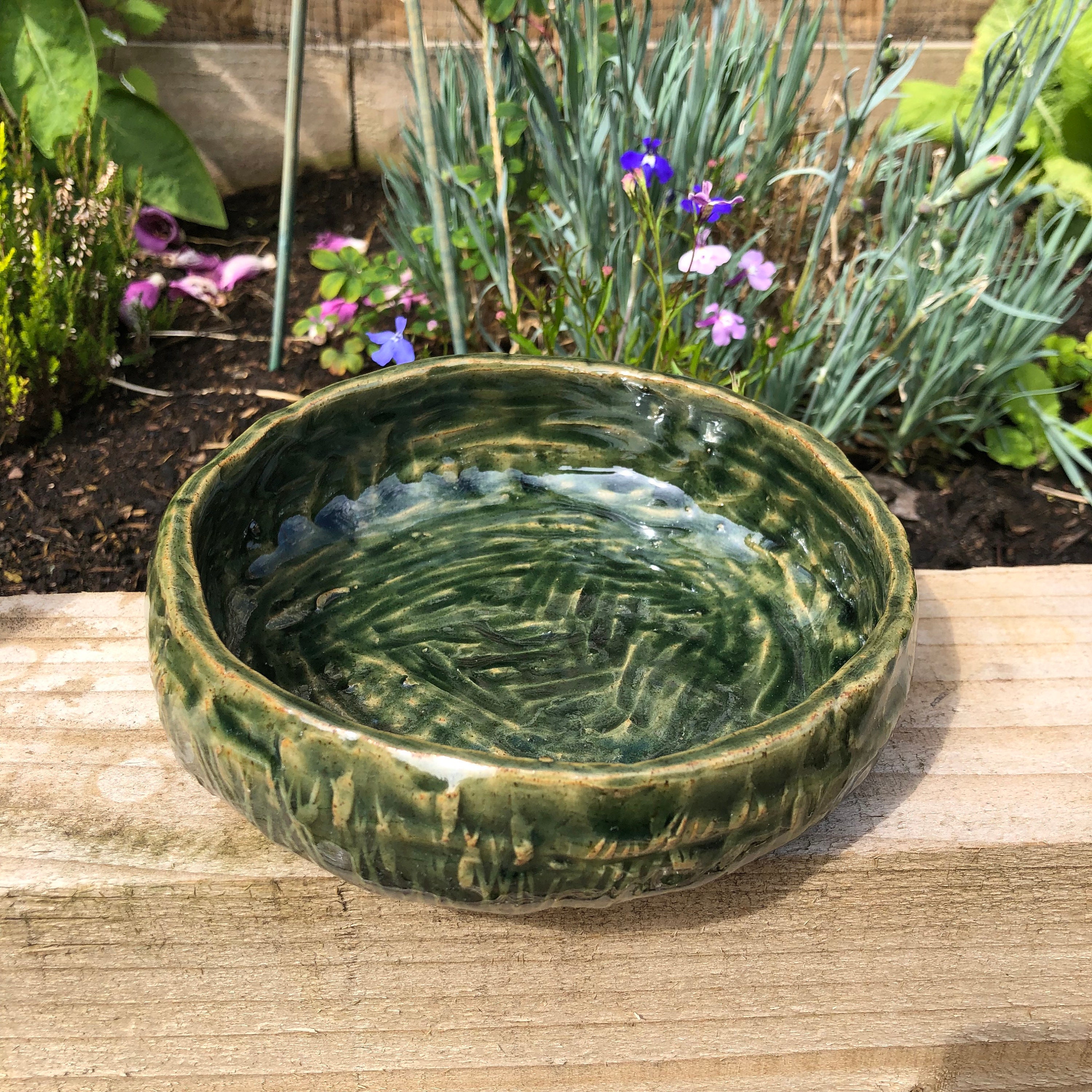 Green ceramic bowl Etsy