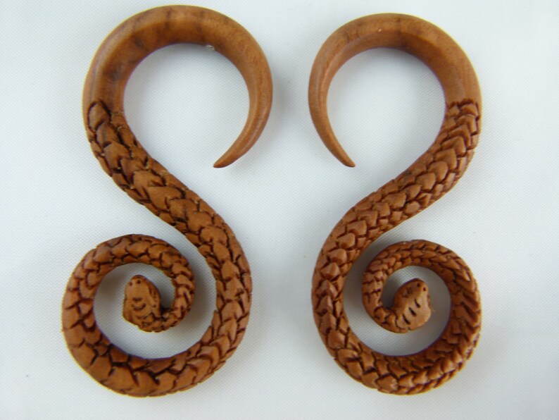 Serpent Plug 4g Earrings 4 Gauge Snake Stretching Plug - Etsy