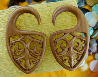 2g Stretching Earrings,  2 gauge / 6 mm Earrings, 6mm sawo wood stretching Earrings - 2g Stretched ears - gauged earrings *A040