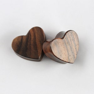 Heart Wood Plugs Carved Wood Heart Plugs for Stretched Ears Heart ...