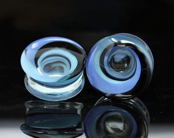 Rip Tide Glass Plugs (Pair) - G071