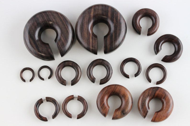 Sono Wood Hoop Plugs Gauge Stretch Earrings Sono Wood Hoop Plugs Gauge Stretch Earrings Image