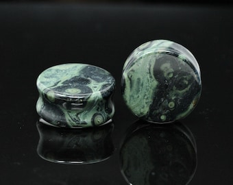 Jasper Stretch Plugs (Pair) - Double Flair Stone Jasper Plugs (Pair) - Ph113