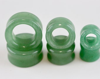 Aventurine Tunnels for Stretching ears - (Pair) - PH20