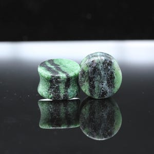 Zoisite Ruby Double Flare Plugs (Pair) - Ph164