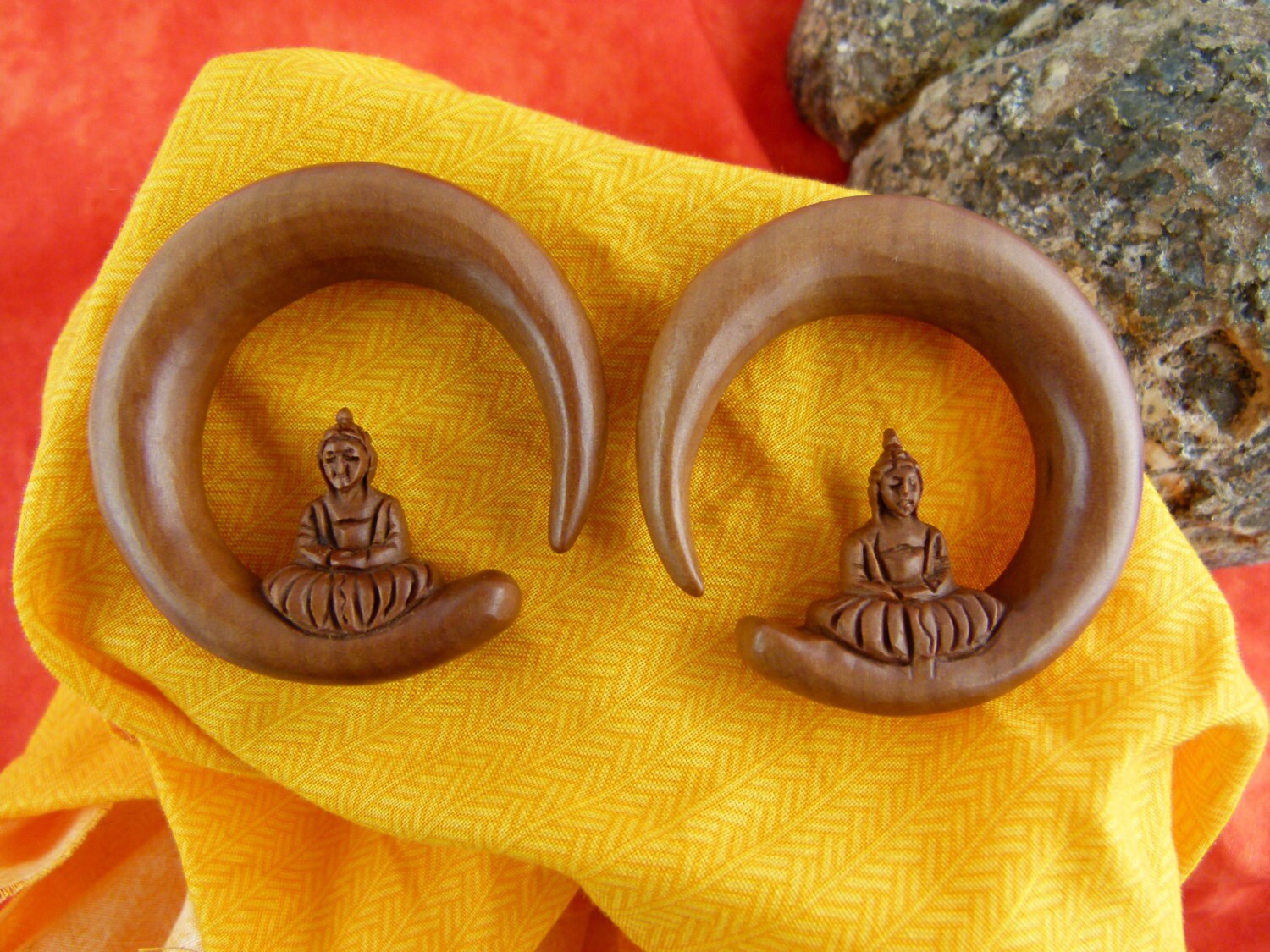 Stretching Buddha Earrings 16mm 5/8 Buddha Meditating Etsy