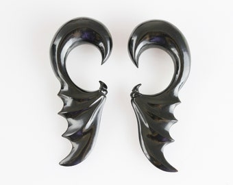 Horn Bat Wings - Hangers for Stretched Ears (Pair) - B049