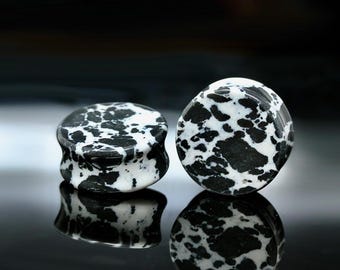 Black Imperial Turquoise Plugs (Pair) - Ph195