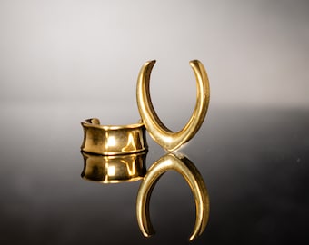 Gold Steel Saddles (Pair) - PSS142