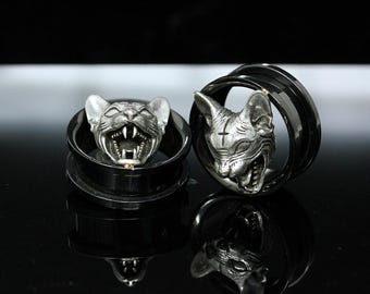Hell Cat Stainless Steel Tunnels - Screw On Tunnel (Pair) - Pss57