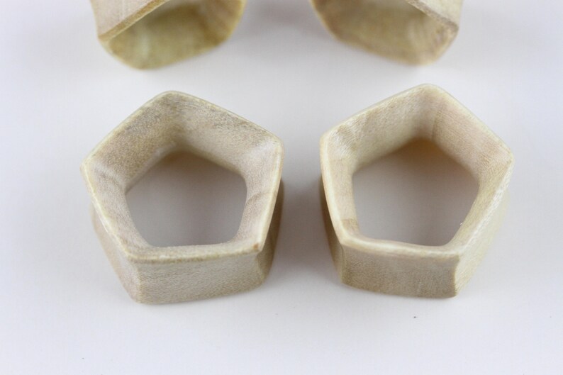 Pentagon Wooden Tunnels for Stretched Ears Hand Carved From Etsy
