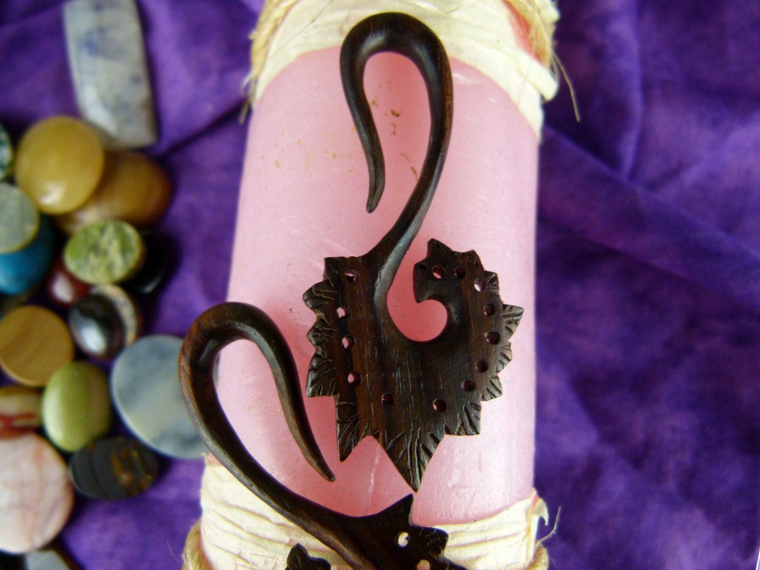 Wood Tribal Stretching Earrings 4 Gauge / 5mm Sono Wood Etsy