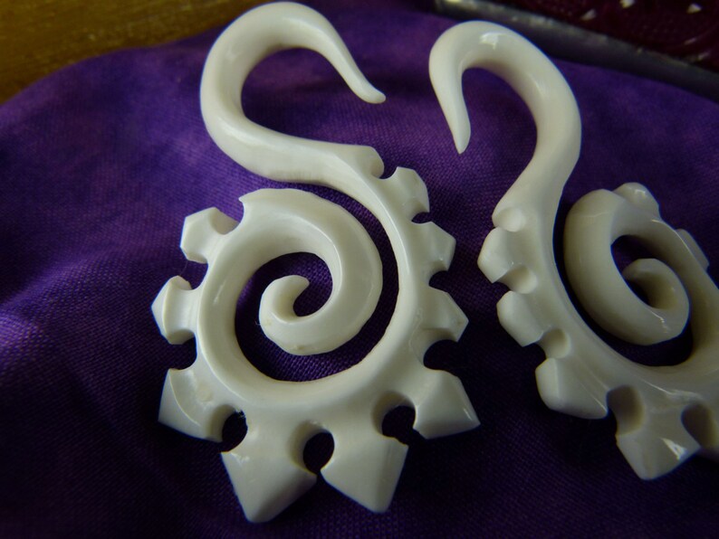 4g Earrings Bone Gauge 5mm Earrings 5 Mm Plug Ear Stretcher Etsy