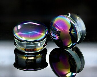 Astro Glass Double Flare Plugs (Pair) - G075