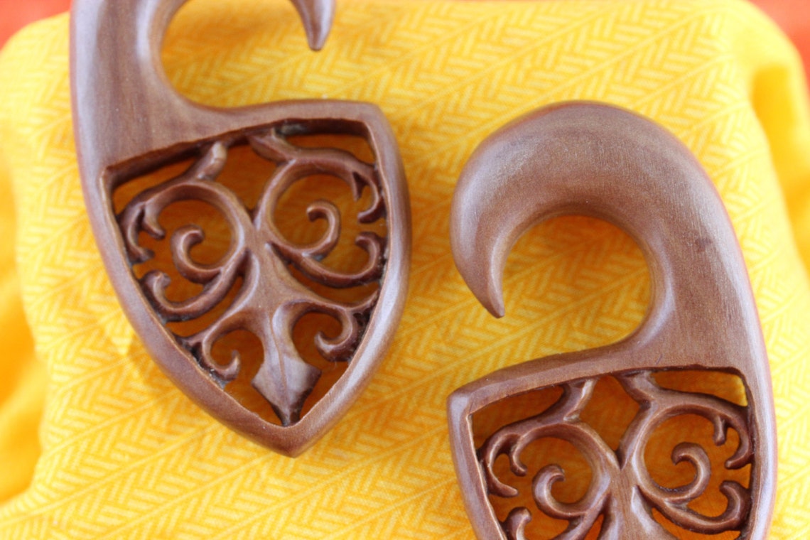 14mm Gauged Ears Stretching Wood Plugs 14mm Sawo Wood Plug Etsy