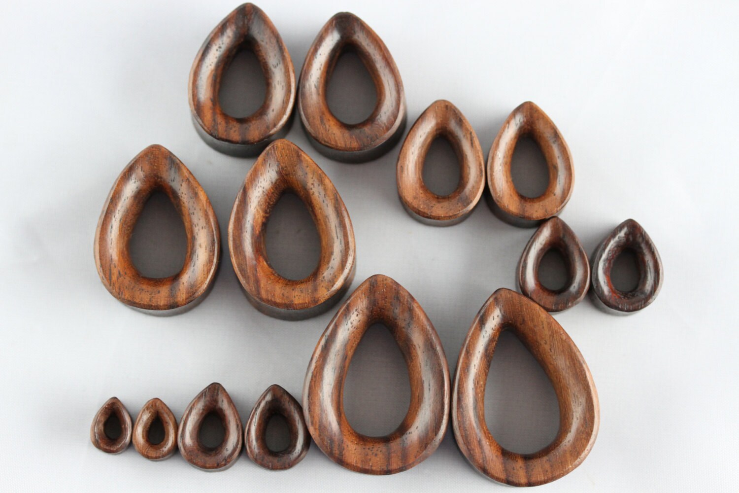 Tunnel Stretch Teardrop plugs Sono Wooden Tunnel Plugs Etsy