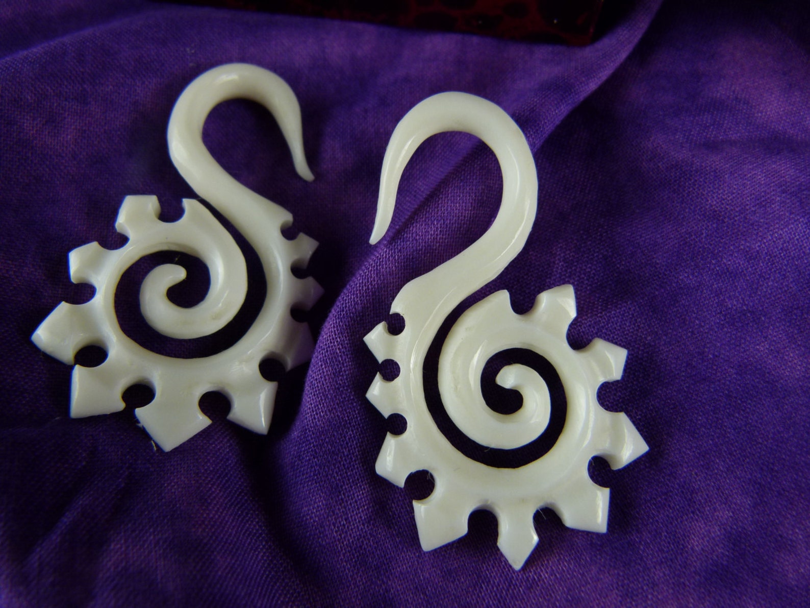 4mm Bone Hanging Taper Earring Plugs 4mm 6g Bone Taper Etsy