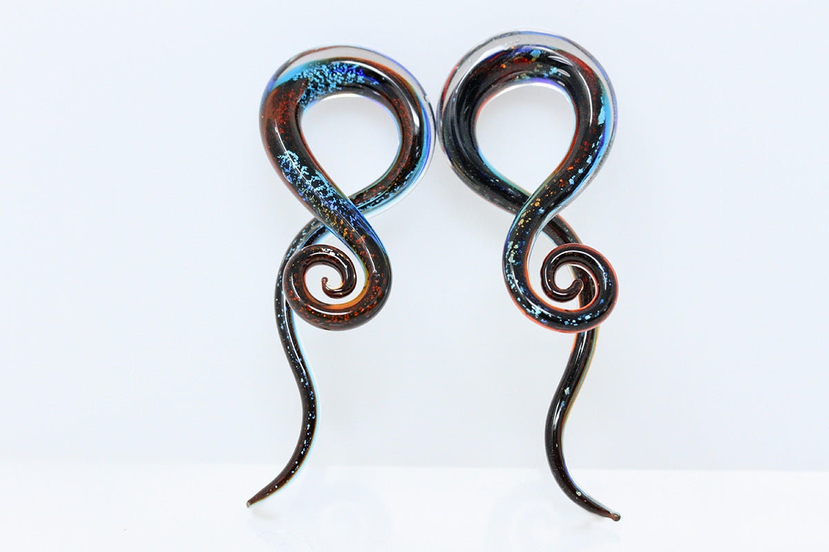 Glass Galaxy Twisters (5mm - 12mm) (Pair) - G008