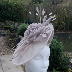 Oyster coloured wedding hats outlet