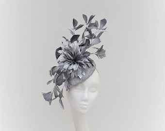 Silver Hatinator, Wedding Hat,Mother of the Bride,Royal Ascot Fascinator,Ladies Day Fascinator,Kentucky Derby, Melbourne Cup