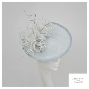Duck egg blue disc fascinator.Wedding Hatinator.Mother of the Bride Hat.Royal Ascot Fascinator, Kentucky Derby,Melbourne Cup