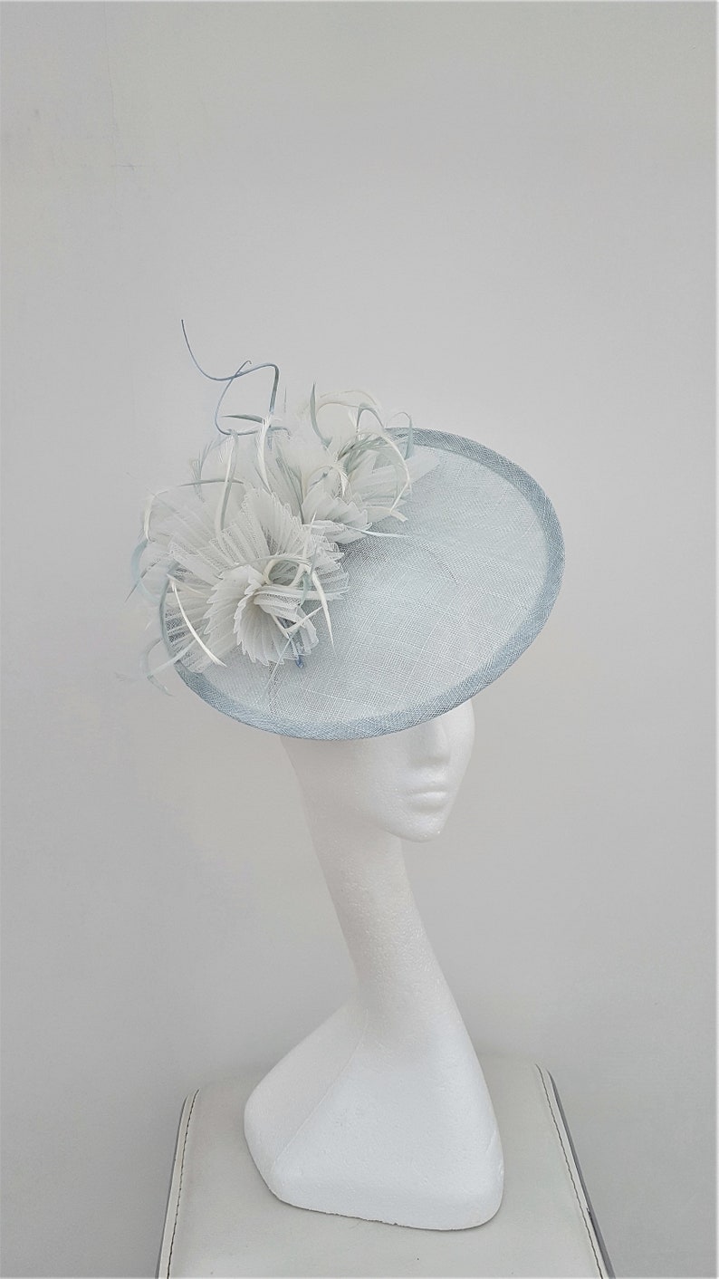 Duck Egg Blue Disc Fascinator.wedding Hatinator.mother of the Etsy UK