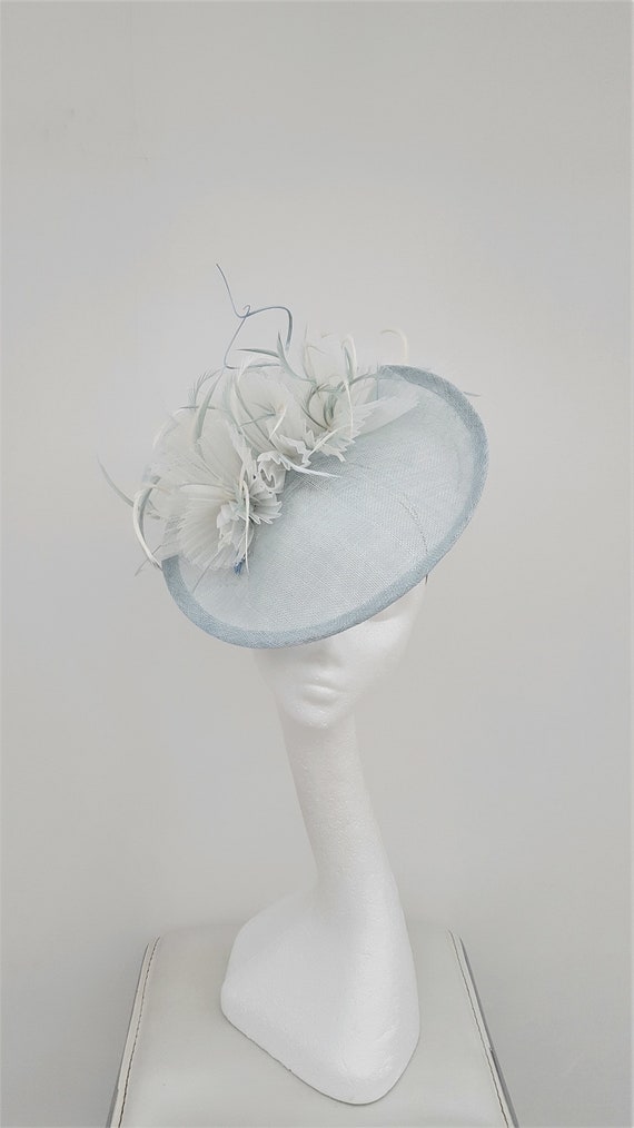 Duck Egg Blue Disc Fascinator.wedding 
