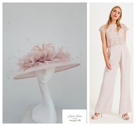 Nude Pink Hat Wedding Hat Mother of the 