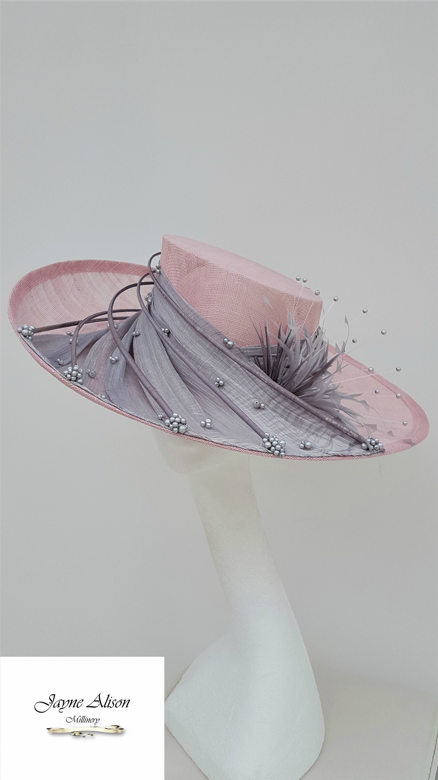Silver Pearl Hat. Royal Ascot Hat 