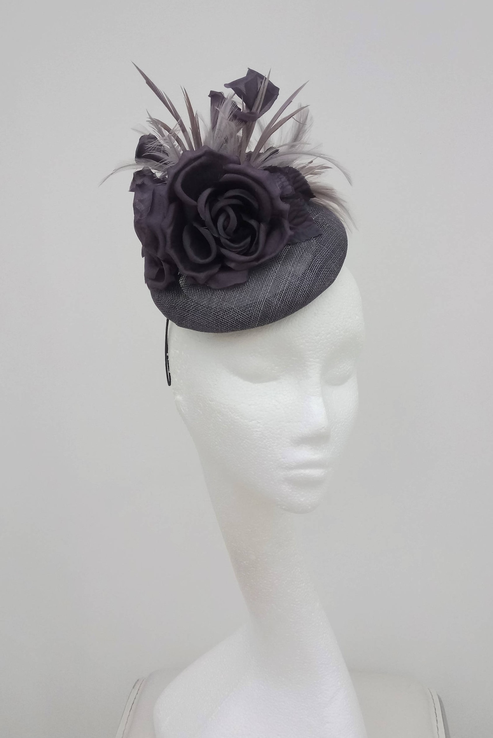 Grey Fascinator Grey Hatinator Wedding Hat Kentucky Derby Etsy UK