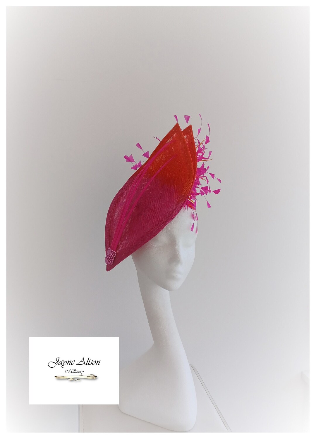 Fuchsia, Cerise Pink, Orange Hatinator, Ladies Day Hat, Kentucky Derby