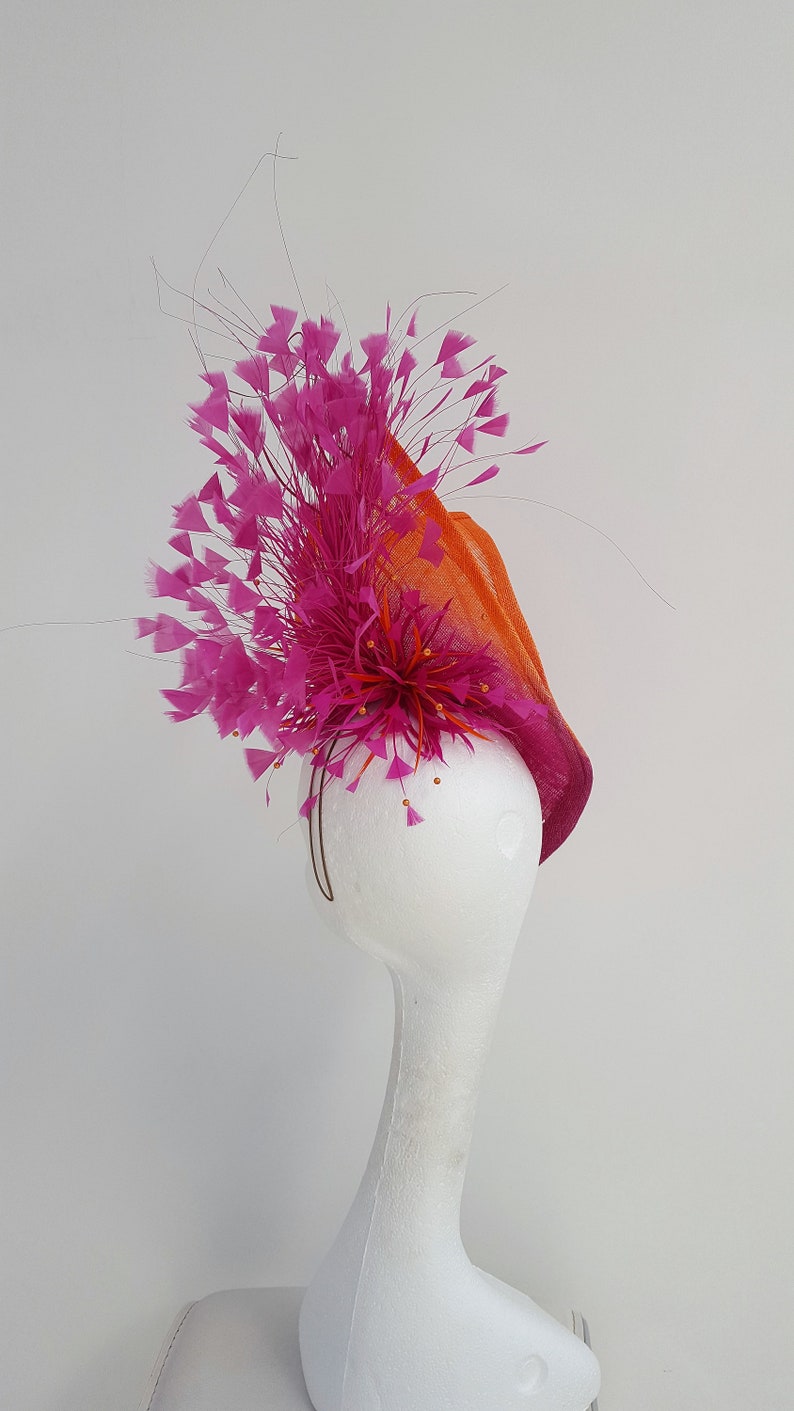 Ombre Pink Cerise Fuchsia Orange Hatinator Royal Ascot Etsy UK