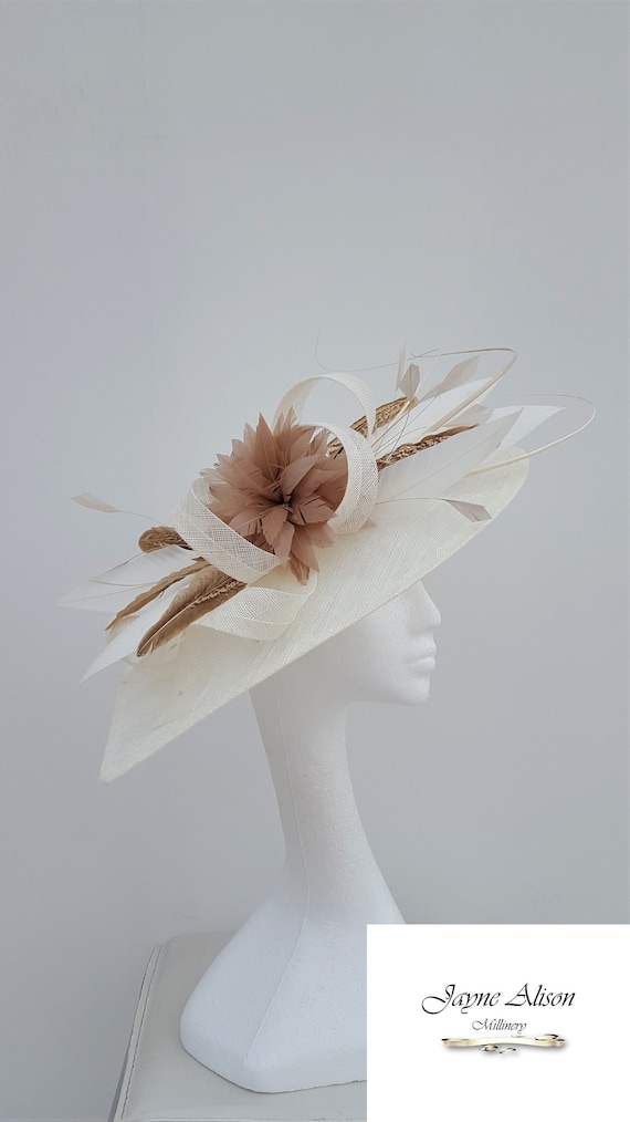 cream hats for mother of the bride