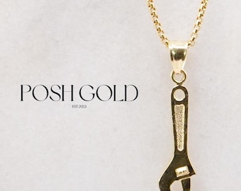 10K Solid Gold Screwdriver Charm Pendant Designed in Miami