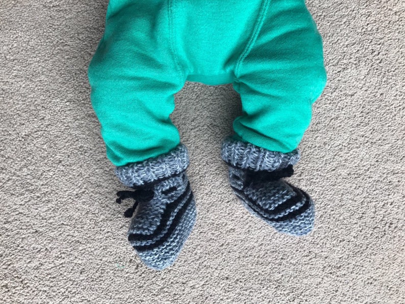 Hand knitted baby booties unisex baby clothes baby boy Etsy