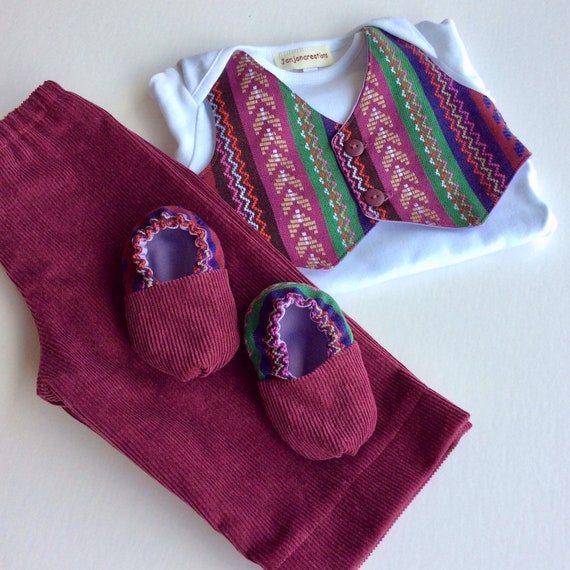 burgundy baby boy clothes