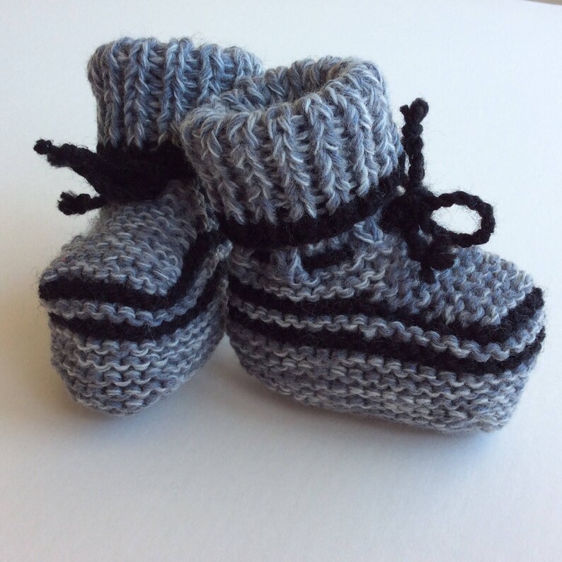 Hand knitted baby booties unisex baby clothes baby boy Etsy