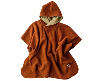 Secado Rápido Sudadera Con Capucha Poncho Toalla Naranja Secado Rápido Sudadera Con Capucha Poncho Toalla Naranja