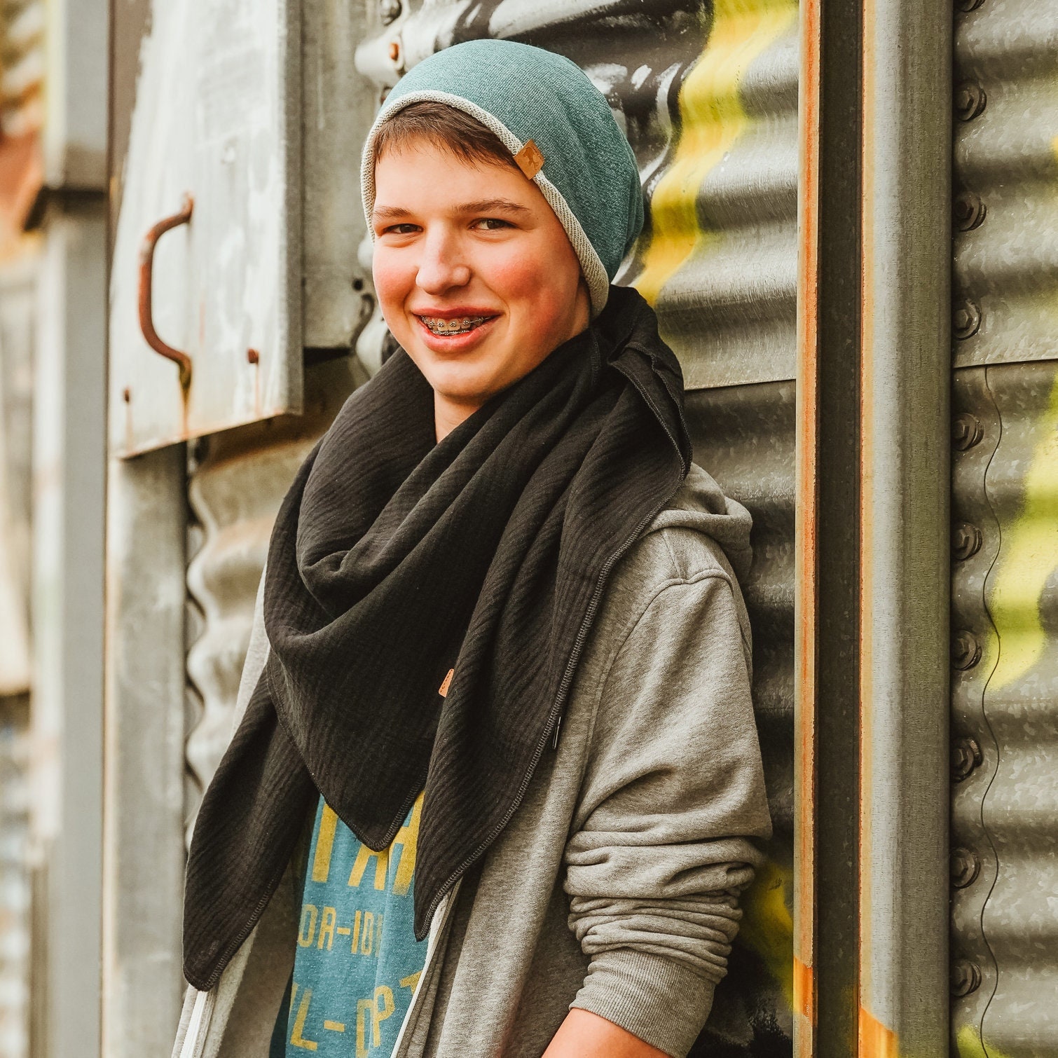 Beanie Hat Petrol Blue Adults Teens Raw 