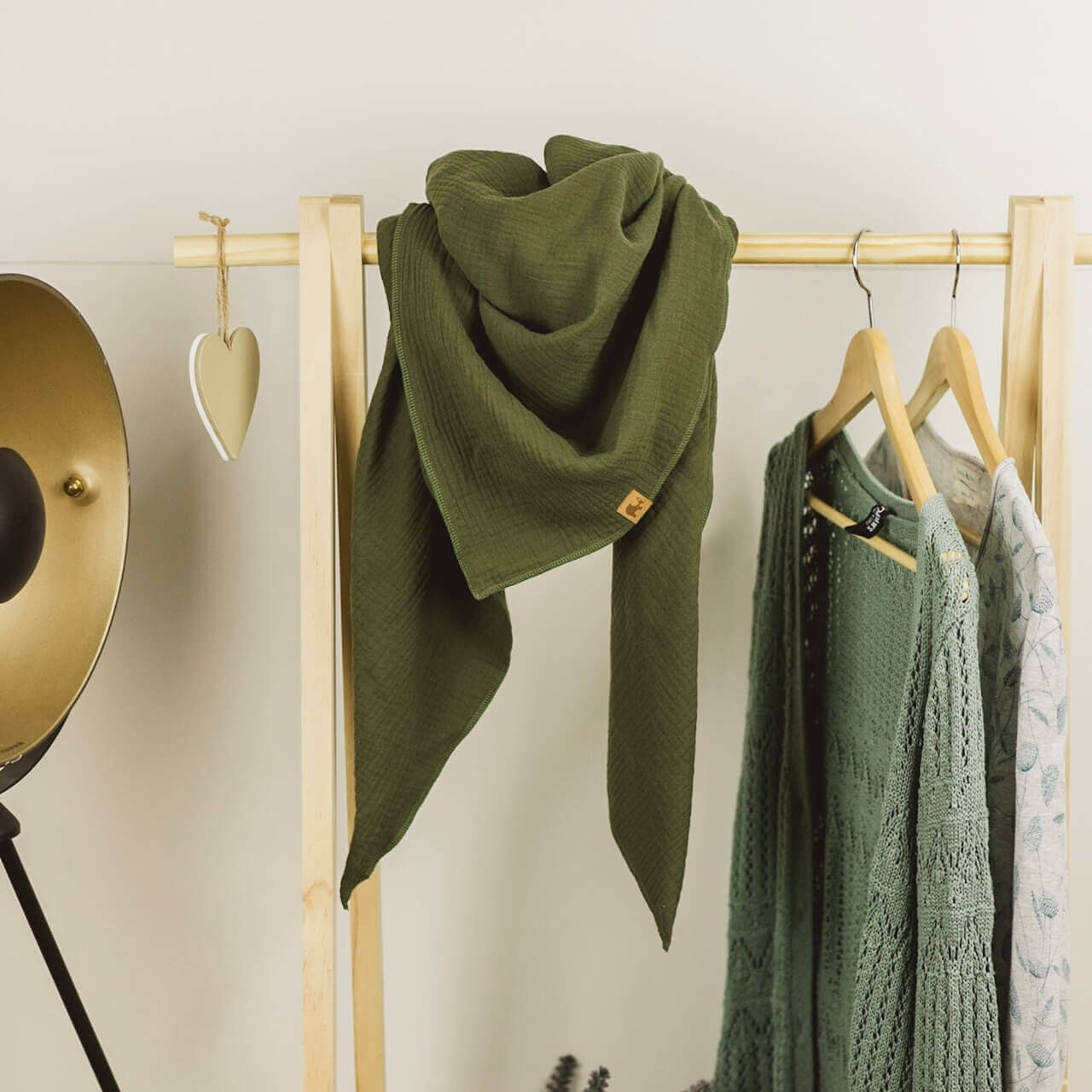 XXL cloth scarf olive green khaki olive green ladies mens neckscarf m…